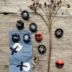 Minä Perhonen Fabric Buttons (20mm)