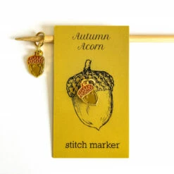 Squirrel + Acorn Stitch Markers -loop knitting store Acorn stitch marker