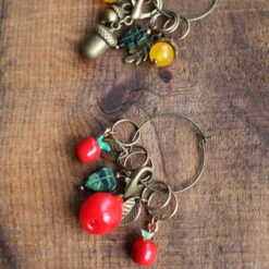 Autumn Harvest Stitch Marker Sets -loop knitting store AutumnHarvestMarkersatLoopLOndon4
