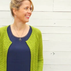 Bentley Cardigan - Olive Knits -loop knitting store BentleyCardiganatLoopLondon4