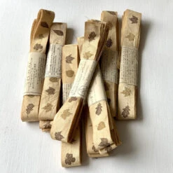 Monahan Hand-Dyed Canvas Ribbon -loop knitting store Bird and leaf ribbon at Loop London 2