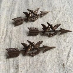 Bronze Birds On An Arrow Brooch