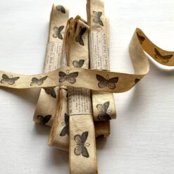 Monahan Hand-Dyed Canvas Ribbon -loop knitting store Butterfly Ribbon at Loop London