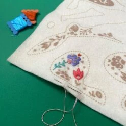 Sewyeah - Huxley The Hare Embroidery Kit 9 Sewyeah - Huxley The Hare Embroidery Kit -loop knitting store CLOSEUPOFHUXLEYSTITCHING