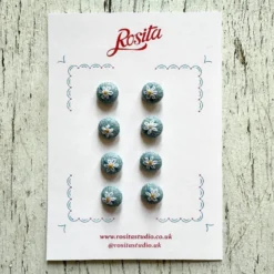 Rosita Studio Embroidered Buttons -loop knitting store C Rosita studio at Loop London