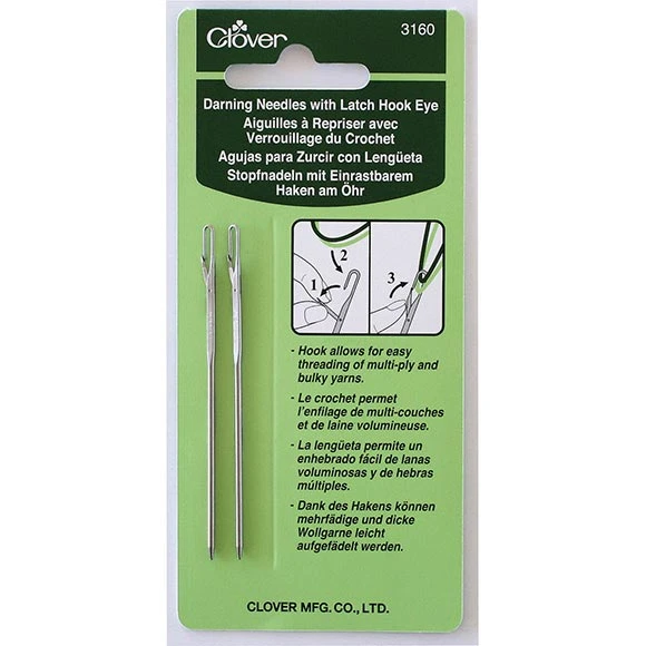 Clover Darning Needle With Latch Hook Eye (3160) 3 Clover Darning Needle With Latch Hook Eye (3160)