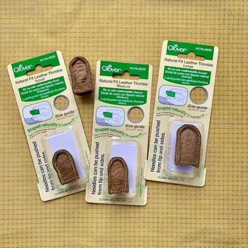 Clover Natural Fit Leather Thimble 3 Clover Natural Fit Leather Thimble