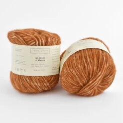 Biches & Bûches - Le Coton & Alpaca -loop knitting store Coton AlpacaSoftOrangeBrownatLoopLondon