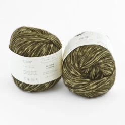 Biches & Bûches - Le Coton & Alpaca -loop knitting store Coton Alpaca Dark Green Grey at Loop London