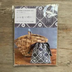 Nami Horikawa- Sashiko Drawstring Bag Kit -loop knitting store DaisiesandButterfliesKinchakuKit