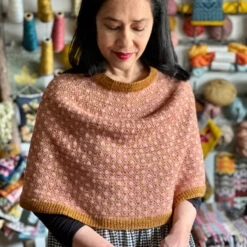 Millefleur Petite Poncho Kit - Dee Hardwicke -loop knitting store DeeHardwickeMillefleur2