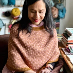 Millefleur Petite Poncho Kit - Dee Hardwicke -loop knitting store DeeHardwickeMillefleur4