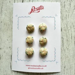 Rosita Studio Embroidered Buttons -loop knitting store E medium Rosita at Loop London