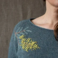 Embroidery On Knits Workshop With Judit Gummlich -loop knitting store EmbroideryOnKnits SHawlisch 5989 projectpages mimosa