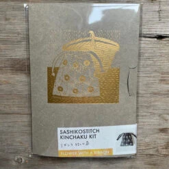 Nami Horikawa- Sashiko Drawstring Bag Kit -loop knitting store FlowerwithaRibbonkit
