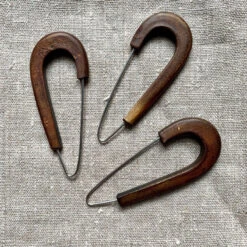Horn Shawl Pins -loop knitting store Hornshawlpinburntlarge
