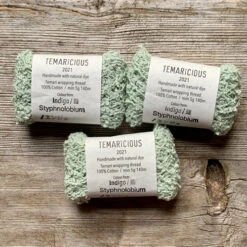 Temaricious Naturally Dyed Bouclé Thread 30 Temaricious Naturally Dyed Bouclé Thread -loop knitting store Indigo Styphnolobium 3 at Loop London 1622967437