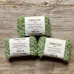 Temaricious Naturally Dyed Bouclé Thread 31 Temaricious Naturally Dyed Bouclé Thread -loop knitting store Indigo Styphnolobium 4 at Loop London 1622967457