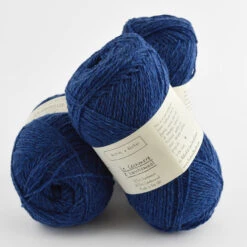 Biches & Bûches - Le Petit Lambswool -loop knitting store Le Petit Lambswool medium Blue Black at Loop London