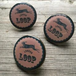 Loop London Badge -loop knitting store Loop 20london 20Badge 20blue 20pink 1536775397