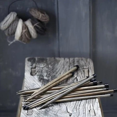 LYKKE Driftwood Straight Needles 25cm (10") 3 LYKKE Driftwood Straight Needles 25cm (10")