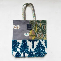 MinäPerhonen Toast Bags -loop knitting store Mina Toast bag Turquoise and yellow front at Loop London