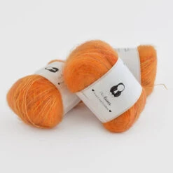 (Vi)laines - Mohair Silk Boulettes -loop knitting store MohairBouletteDevouringApricotsatLoopLondon