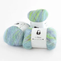 (Vi)laines - Mohair Silk Boulettes -loop knitting store MohairBouletteFrostedPrimrosesatLoopLondon