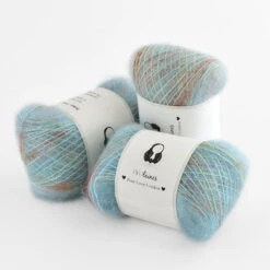 (Vi)laines - Mohair Silk Boulettes -loop knitting store MohairBoulettePondReflectionsatLoopLondon