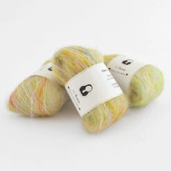 (Vi)laines - Mohair Silk Boulettes -loop knitting store MohairBouletteRainbowinmyHeadatLoopLondon