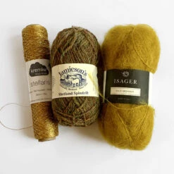 Loop Stella Mitts Kit -loop knitting store Mustardversion