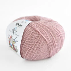 MYak Ra-Ku Cashmere Lace -loop knitting store Myak Raku Cupcake Pink at Loop London