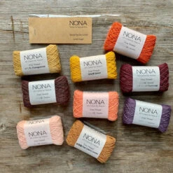 NONA Naturally Dyed Fine Cotton Thread Sets (bundles) For Loop 8 NONA Naturally Dyed Fine Cotton Thread Sets (bundles) For Loop -loop knitting store Nona 9 bundle set Angel at loop London