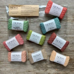 NONA Naturally Dyed Fine Cotton Thread Sets (bundles) For Loop 9 NONA Naturally Dyed Fine Cotton Thread Sets (bundles) For Loop -loop knitting store Nona 9 bundle set Primrose Hill at Loop London