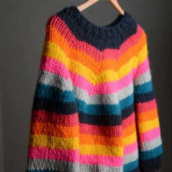 Mrs Moon - Rainbow Jumper -loop knitting store RainbowJumperatLoopLondon