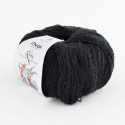MYak Ra-Ku Cashmere Lace -loop knitting store Raku Cashmere Black Swan at Loop London