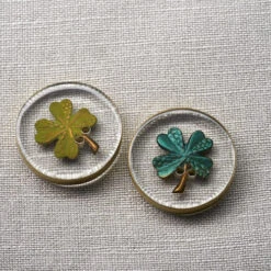 Resin Shamrock Button