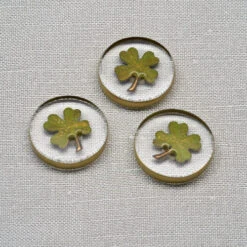 Resin Shamrock Button -loop knitting store ResinShamrockButtonlt.GreenatLoopLondon 1569488765