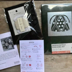 Nami Horikawa- Sashiko Drawstring Bag Kit -loop knitting store RoseandAppleGardenkit4