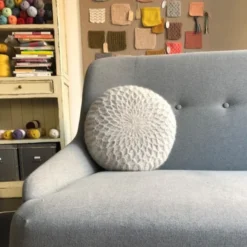 Round Cushion With Smock - CaMaRose -loop knitting store RoundCushionatLoopLondon3