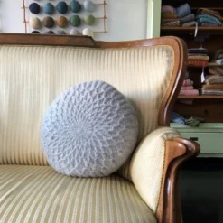 Round Cushion With Smock - CaMaRose -loop knitting store RoundCushionatLoopLondon4