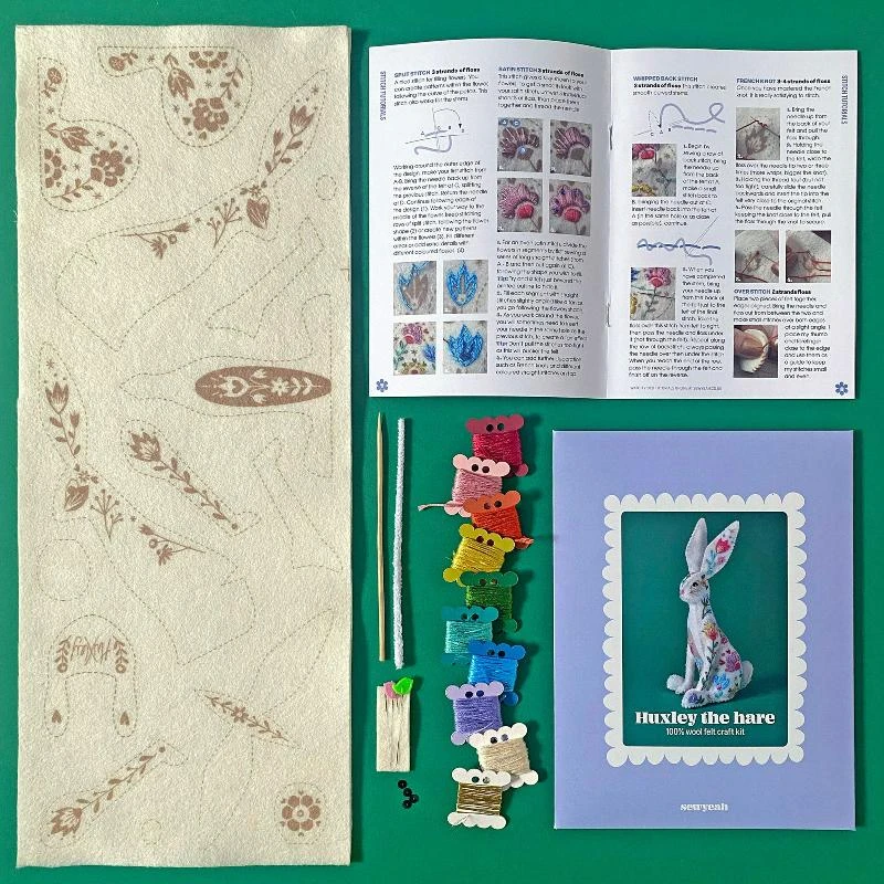 Sewyeah - Huxley The Hare Embroidery Kit 6 Sewyeah - Huxley The Hare Embroidery Kit - Image 4