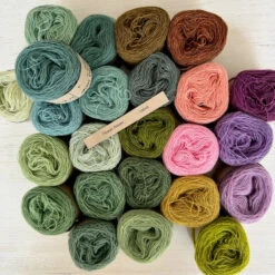 Loop Mehlsen Flower Power Crochet Scarf Kit -loop knitting store Salvia flower power at Loop London