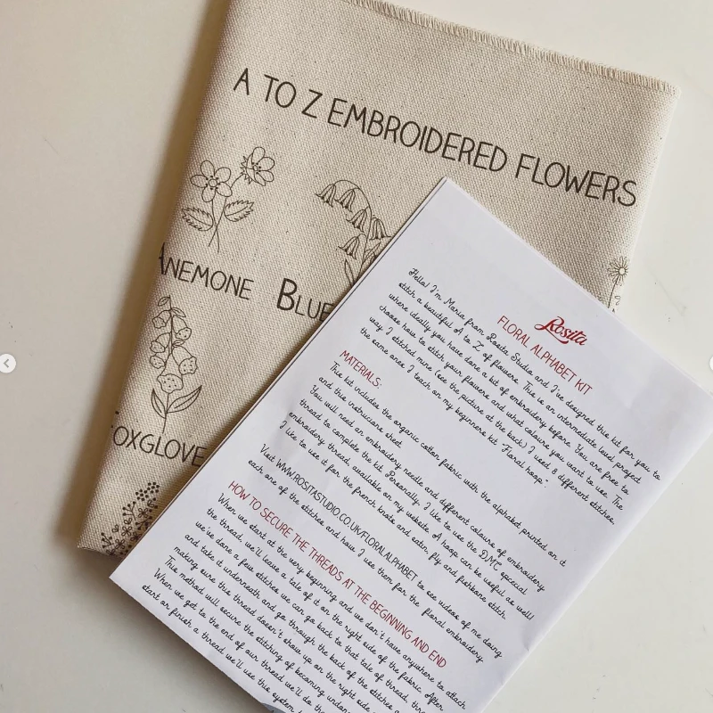 Rosita Studio - Intermediate Floral Alphabet Sampler Workshop 6 Rosita Studio - Intermediate Floral Alphabet Sampler Workshop - Image 4