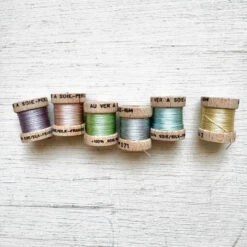 Au Ver A Soie Perlée Silk Bobbin Sets 10 Au Ver A Soie Perlée Silk Bobbin Sets -loop knitting store SilkbobbinsetsPastelatLoopLondon