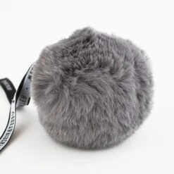 Faux Fur Rex Pom Pom -loop knitting store Small 20pompom 20Mid 20Grey 20at 20Loop 20London 1572023635