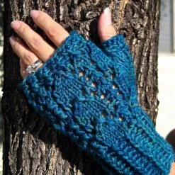 Through The Loops - Snow Drops And Snap Peas Handwarmers