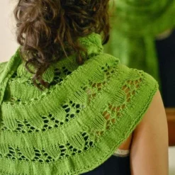 Through The Loops - Snow Drops And Snap Peas Shawl