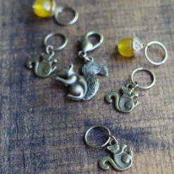 Animal Family Stitch Marker Sets -loop knitting store SquirrelStitchMarkersatLoopLondon