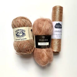 Loop Stella Mitts Kit -loop knitting store StellavintagepinkatloopLondon